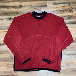 Y2K fleece Nike center swoosh crewneck